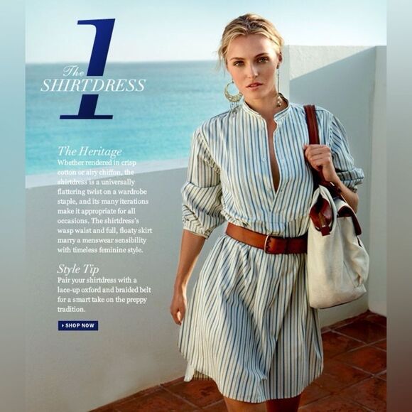 Ralph Lauren Double RL RRL Blue Striped Band Collar Mended Tunic Shirt Dress - Picture 1 of 16